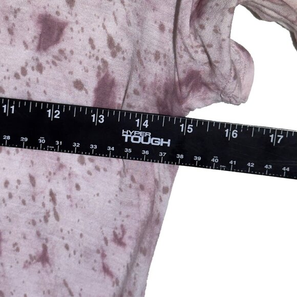 Volcom Women's T-Shirt Size X-Small Pink Tie-Dye Short Sleeve Crew Neck XSM Tee - Picture 2 of 8